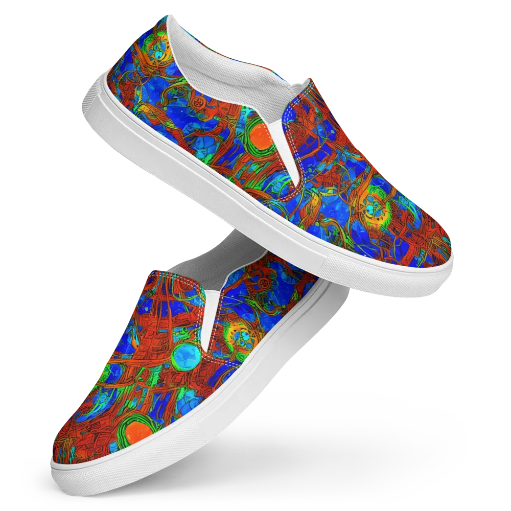 Neon Relic on Women's Slip-On Canvas Shoes — Front