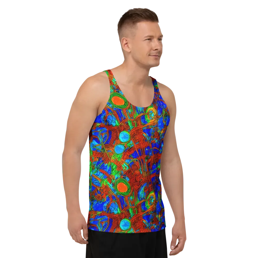 Neon Relic on Men's Tank Top — Right Front