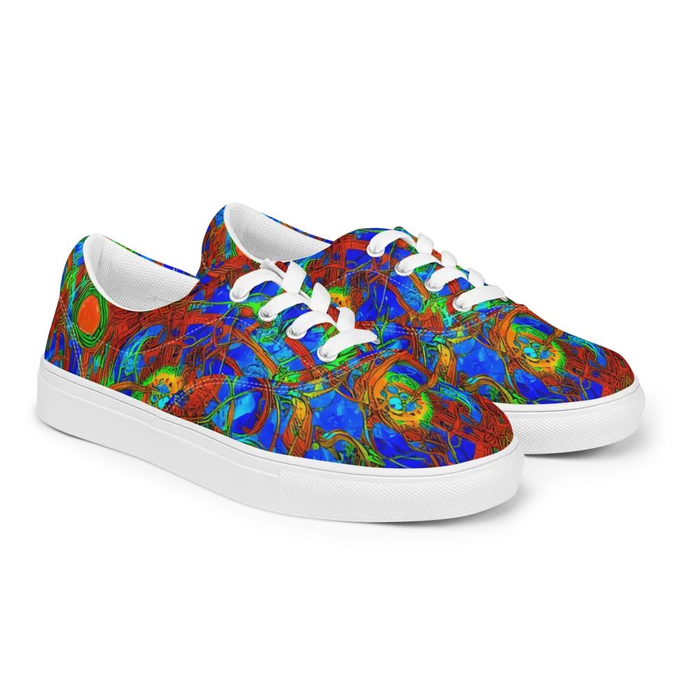 Neon Relic on Men's Lace-Up Canvas Shoes — Right Front