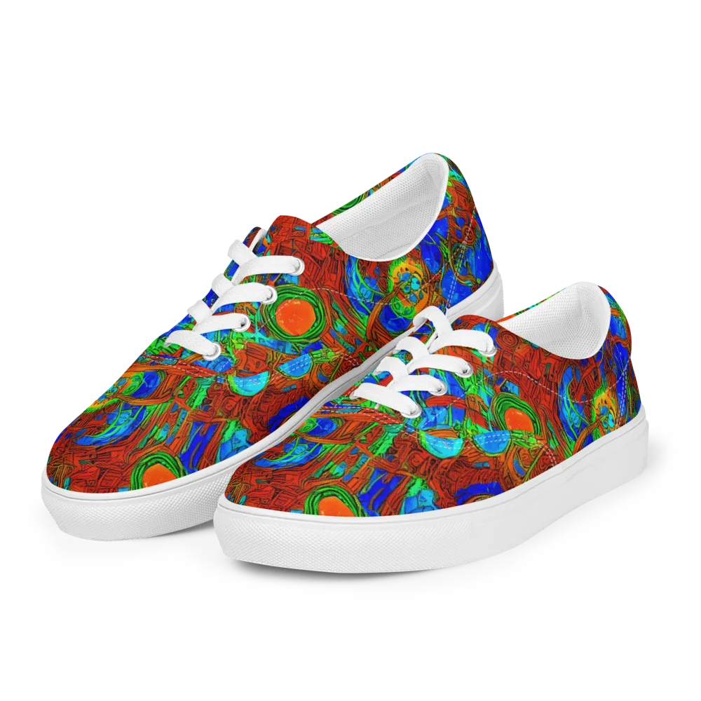 Neon Relic on Men's Lace-Up Canvas Shoes — Left Front
