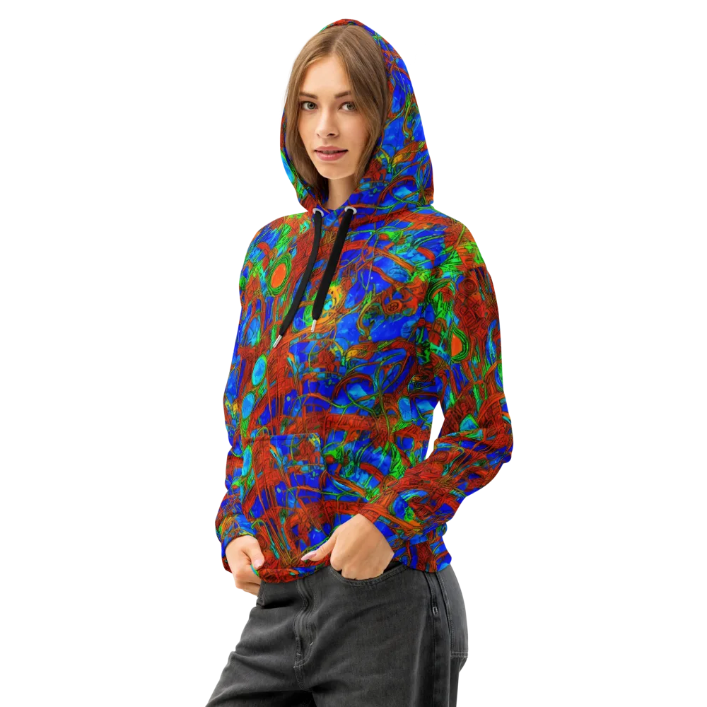 Neon Relic on Cotton Hoodie — Left Front