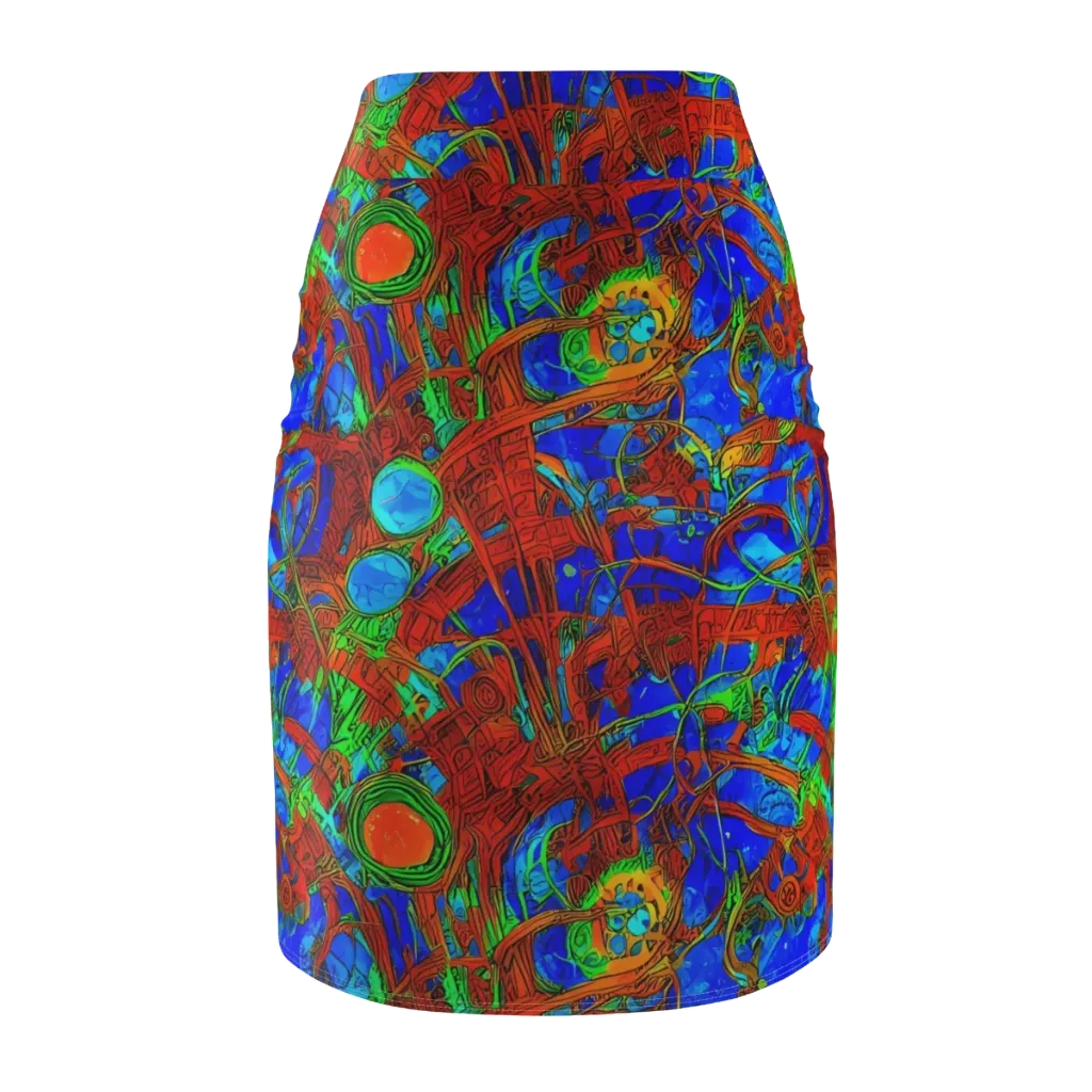 Neon Relic on Pencil Skirt — Back