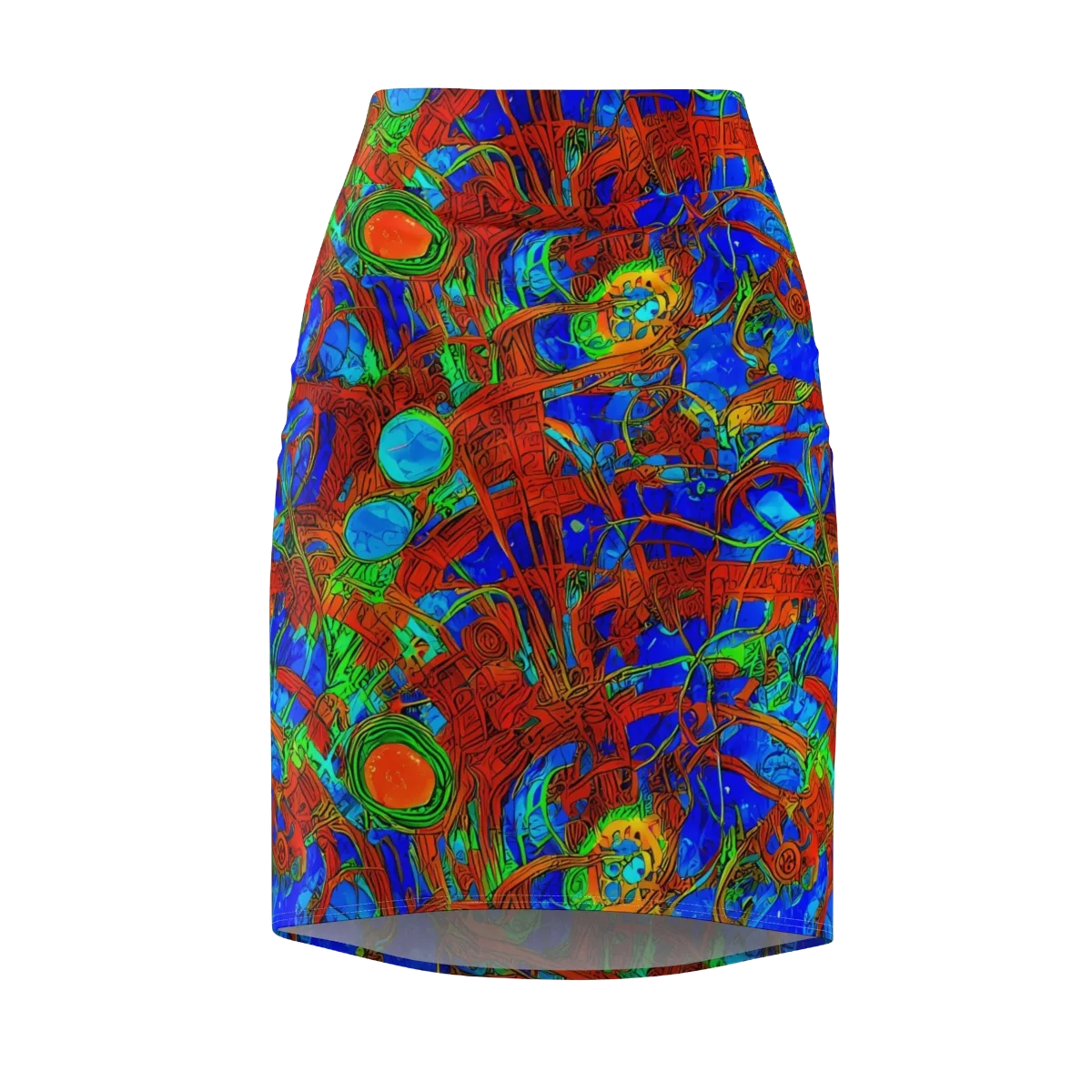 Neon Relic on Pencil Skirt — Front
