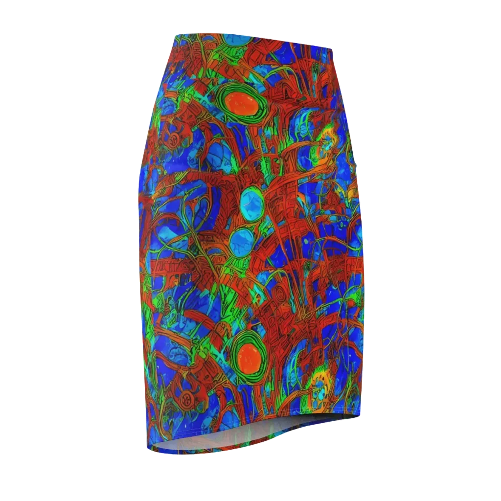 Neon Relic on Pencil Skirt — Front Side