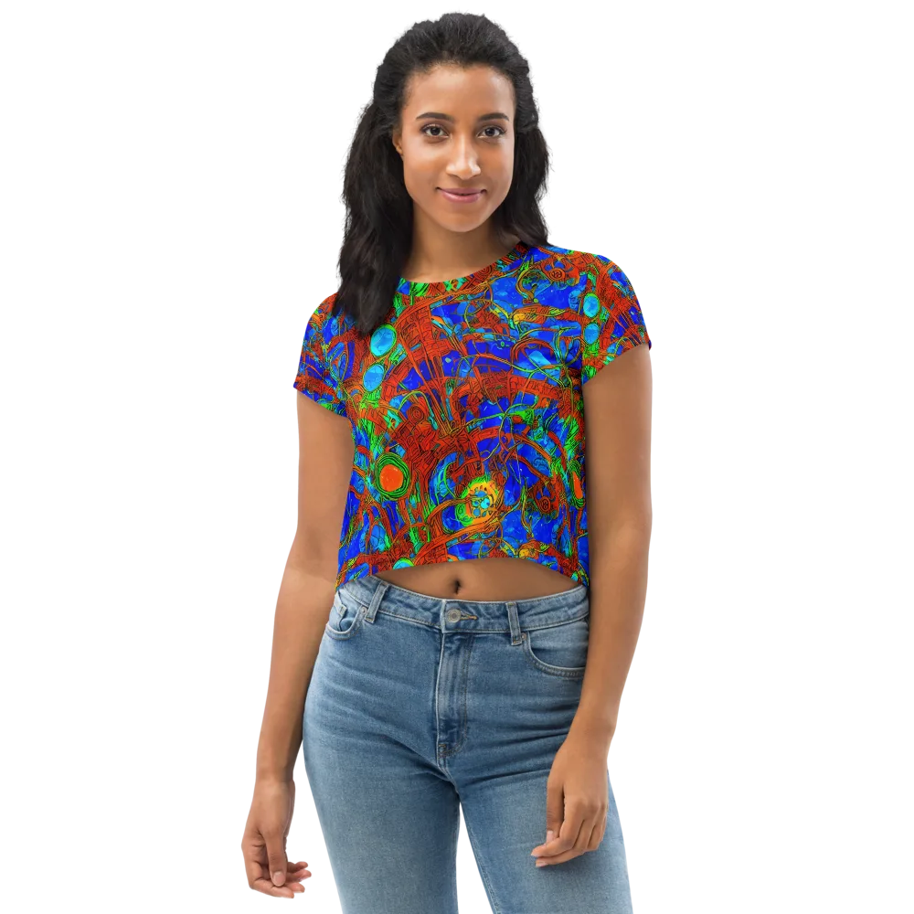Neon Relic on Crop Tee — Front