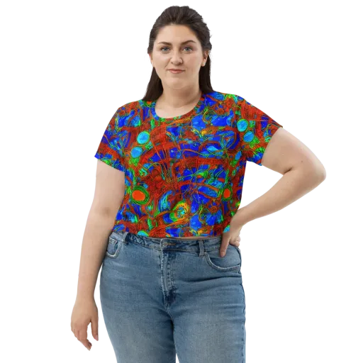Neon Relic on a Crop Tee