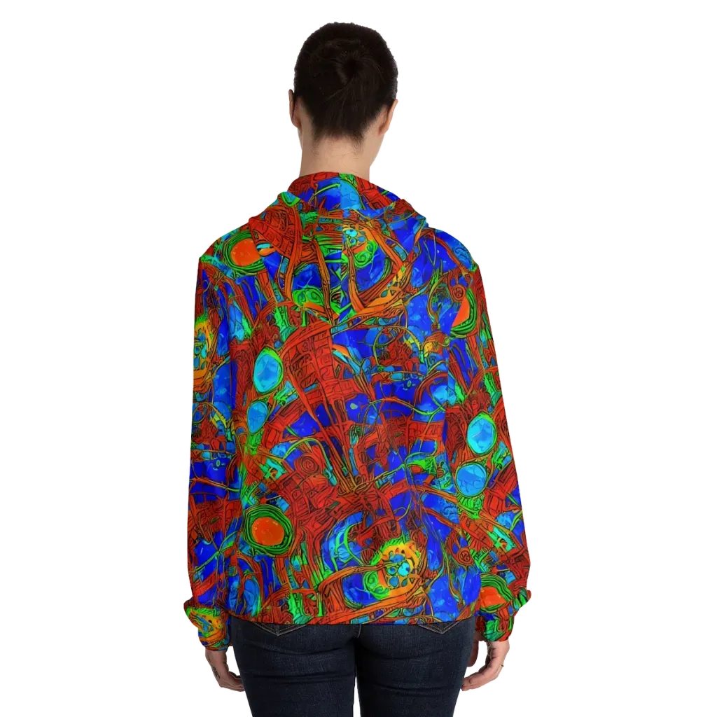 Neon Relic on Women's Full-Zip Hoodie — Back On Person