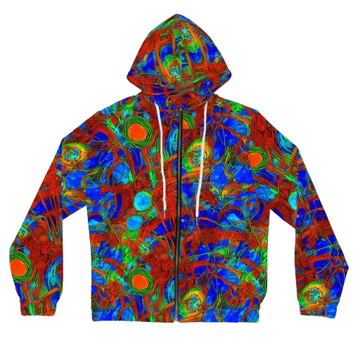 Neon Relic on a Women's Full-Zip Hoodie