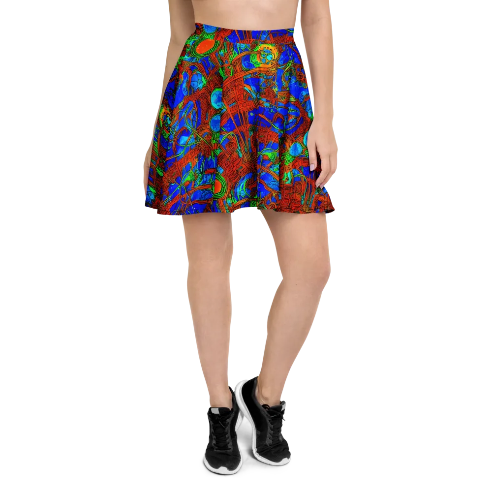Neon Relic on Skater Skirt — Front