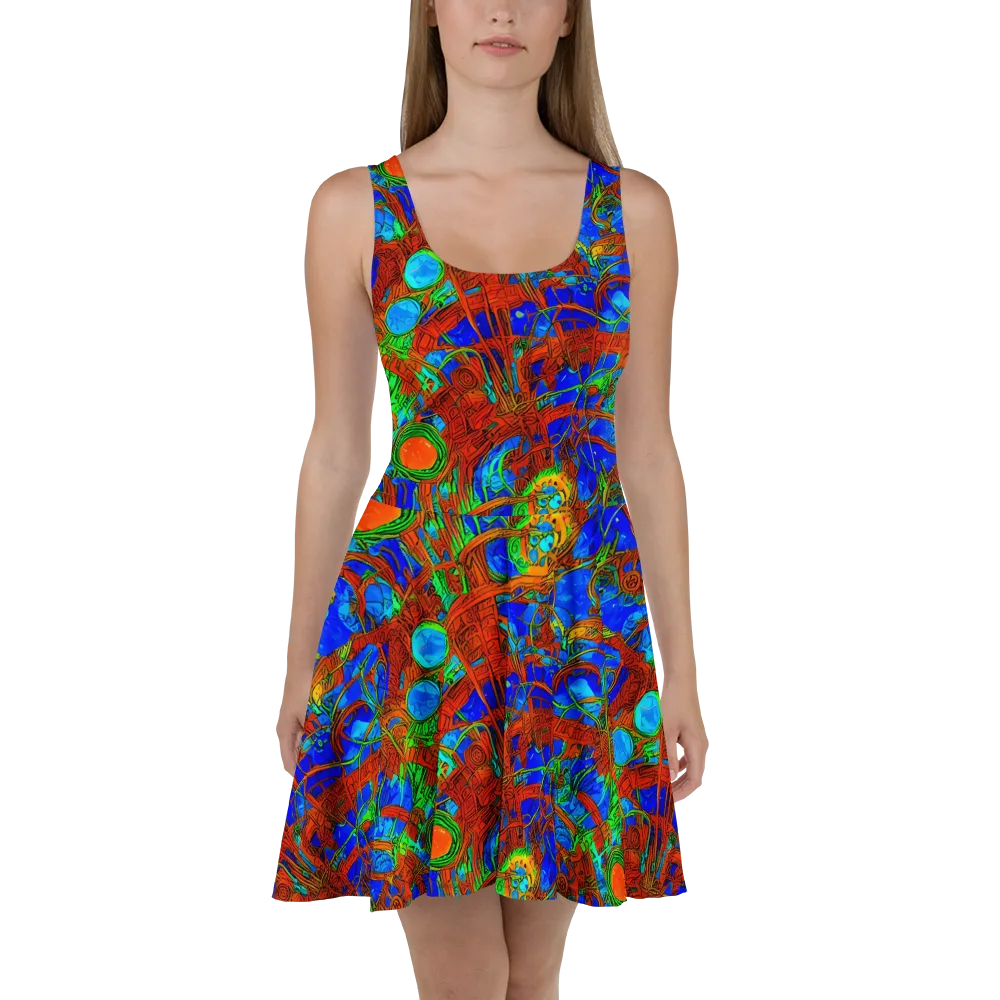 Neon Relic on Skater Dress — Front