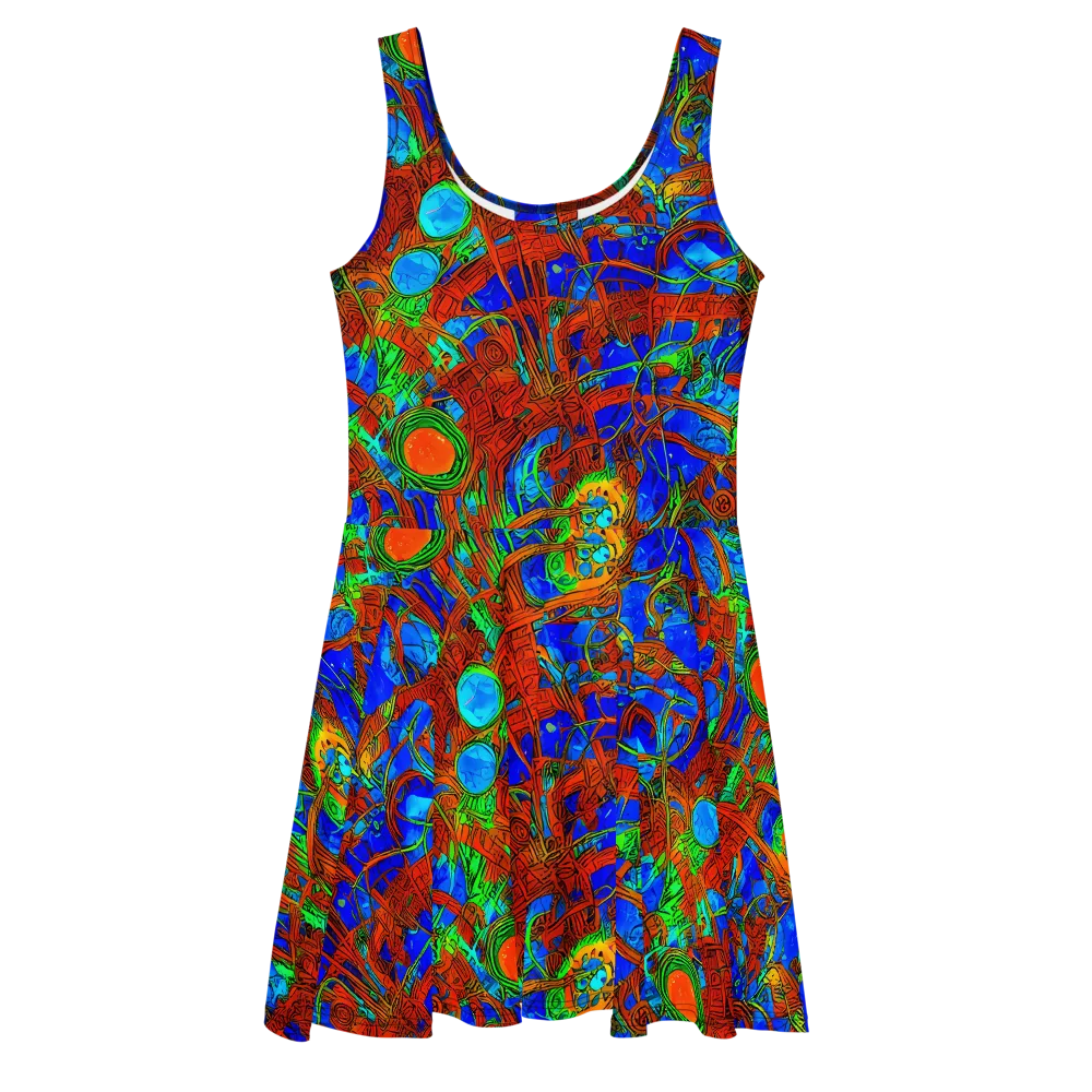 Neon Relic on Skater Dress — Front