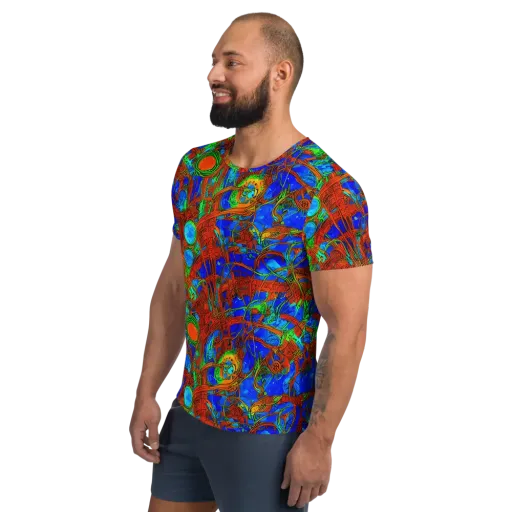 Neon Relic on a Men's Athletic T-Shirt