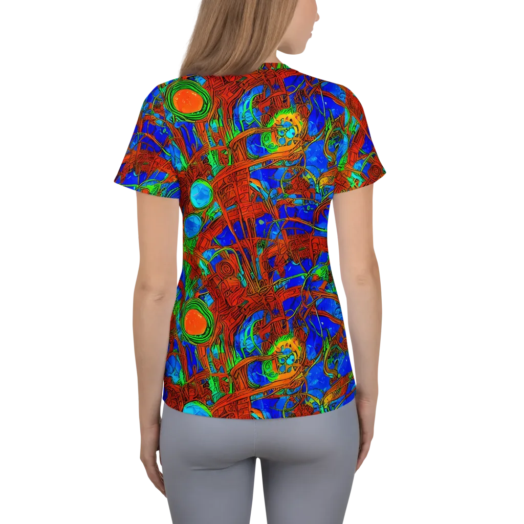 Neon Relic on Women's Athletic T-Shirt — Back