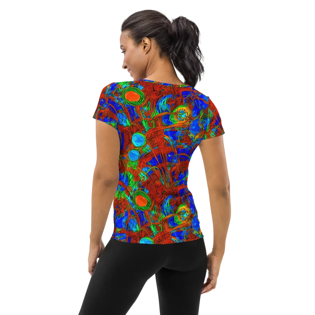 Neon Relic on Women's Athletic T-Shirt — Back