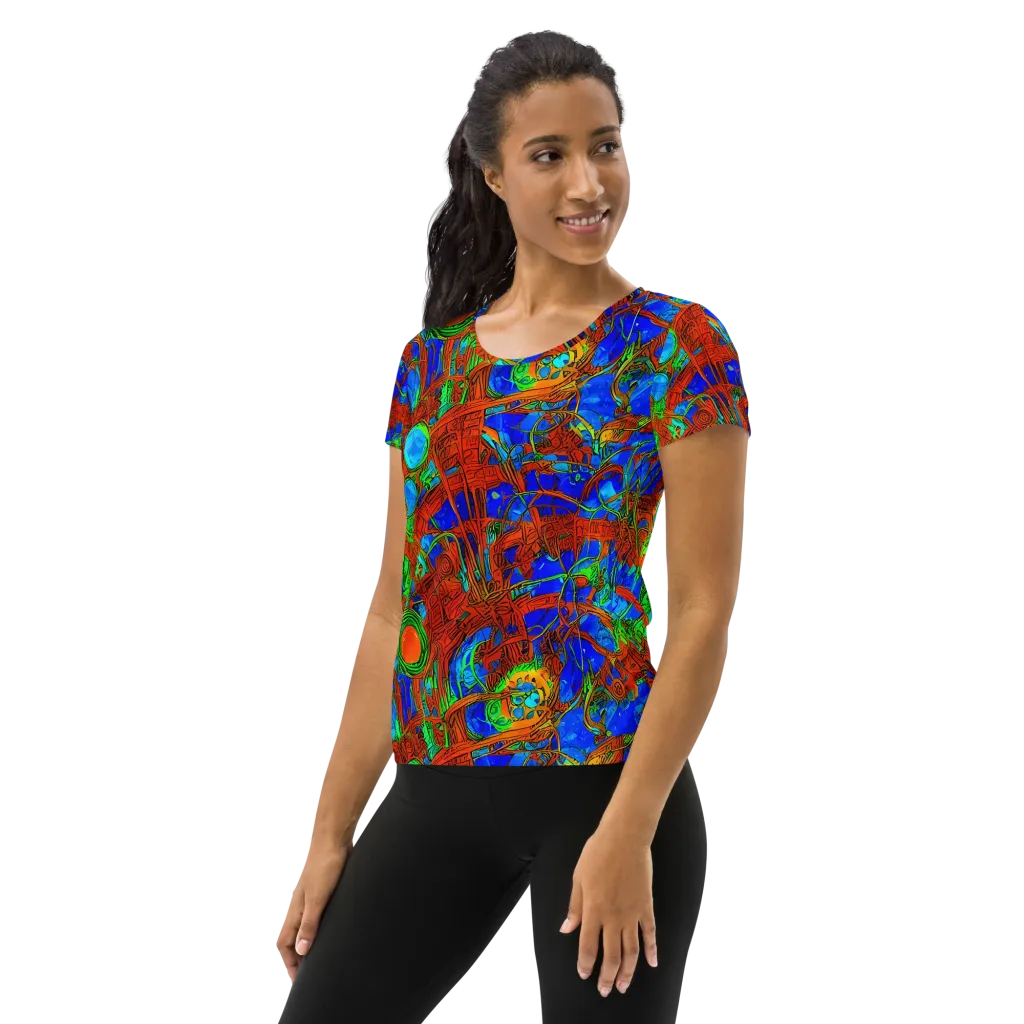Neon Relic on Women's Athletic T-Shirt — Left
