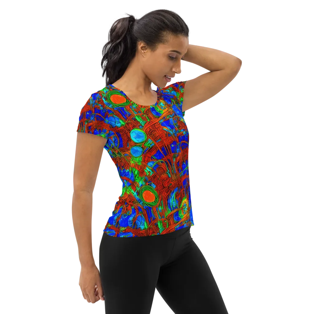 Neon Relic on Women's Athletic T-Shirt — Right