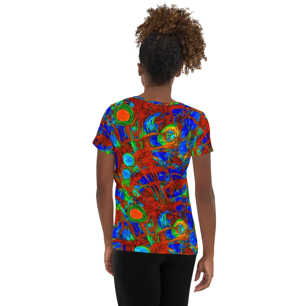 Neon Relic on Women's Athletic T-Shirt — Back