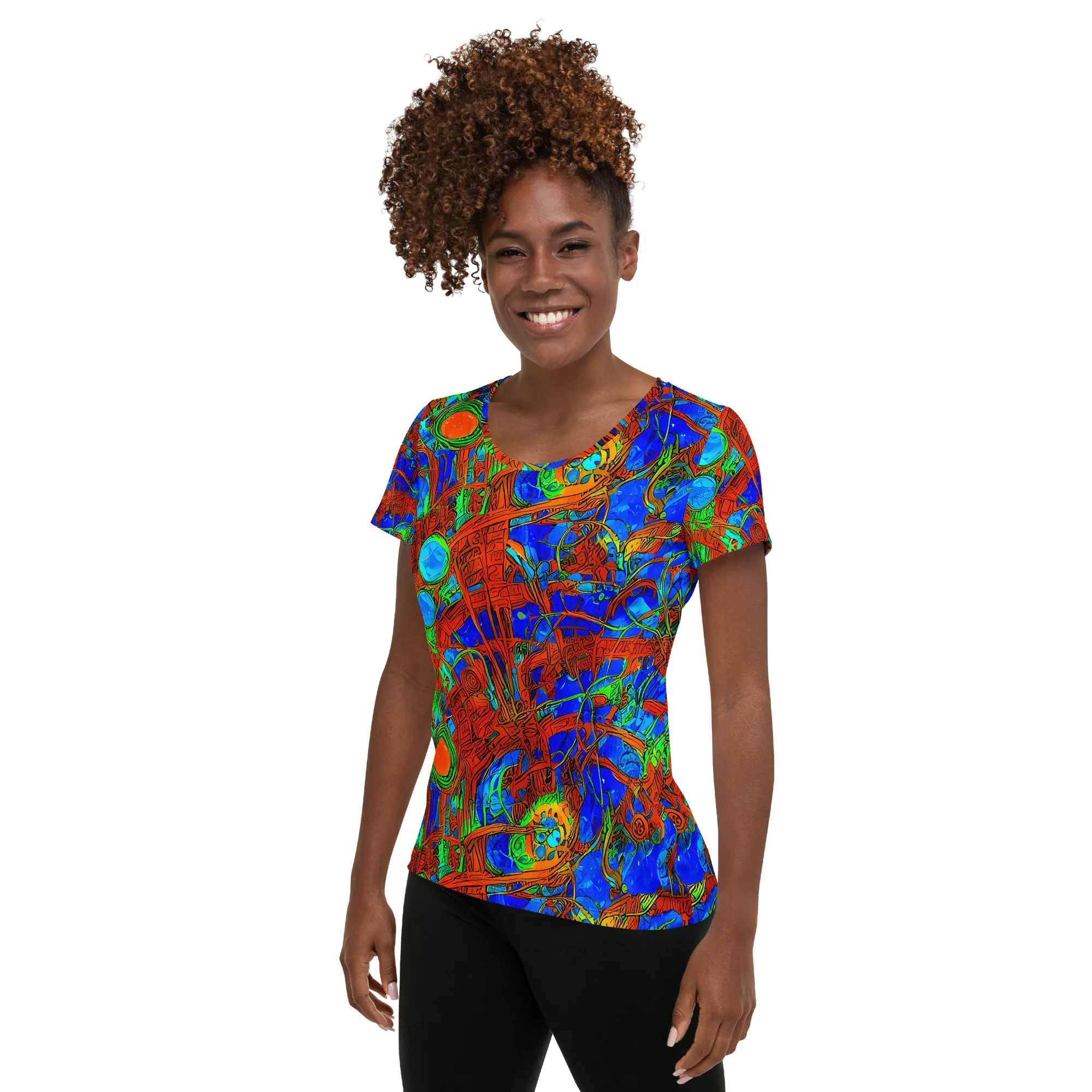 Neon Relic on Women's Athletic T-Shirt — Left