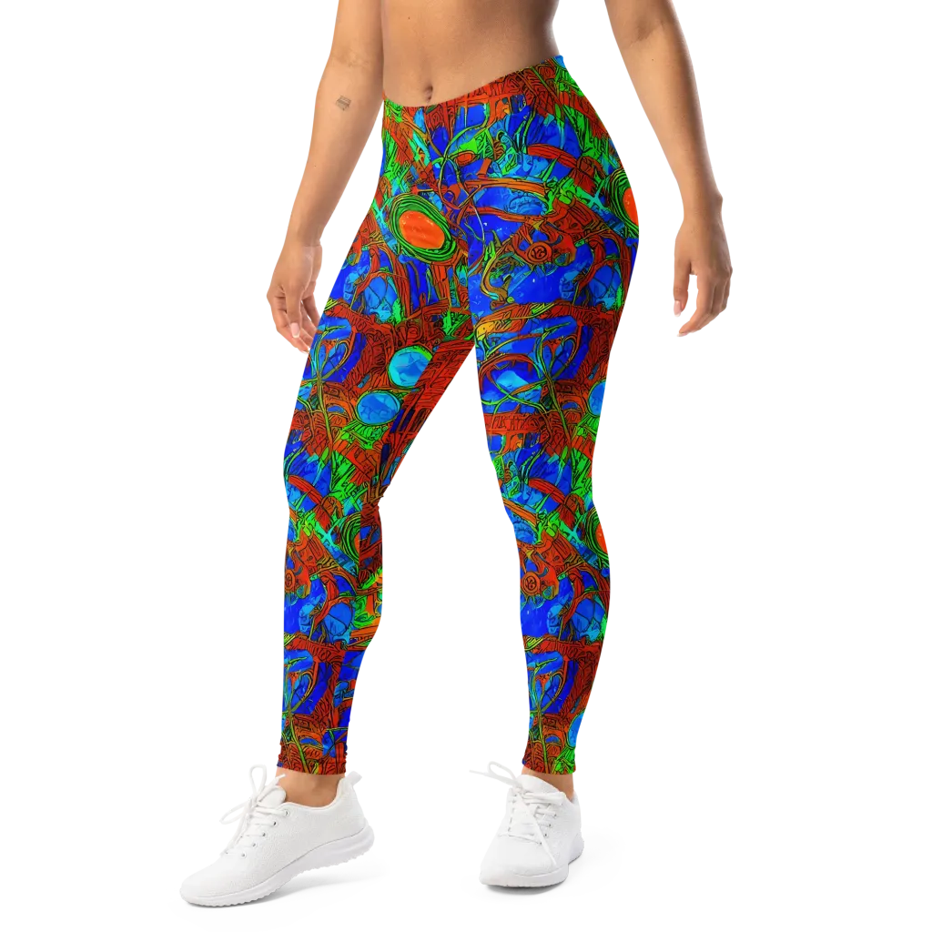 Neon Relic on Leggings — Left Front