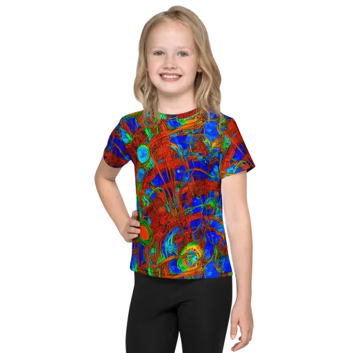 Neon Relic on a Kids Crew Neck T-Shirt