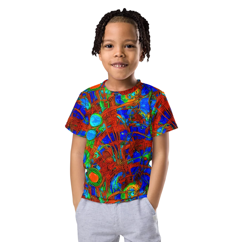 Neon Relic on Kids Crew Neck T-Shirt — Front