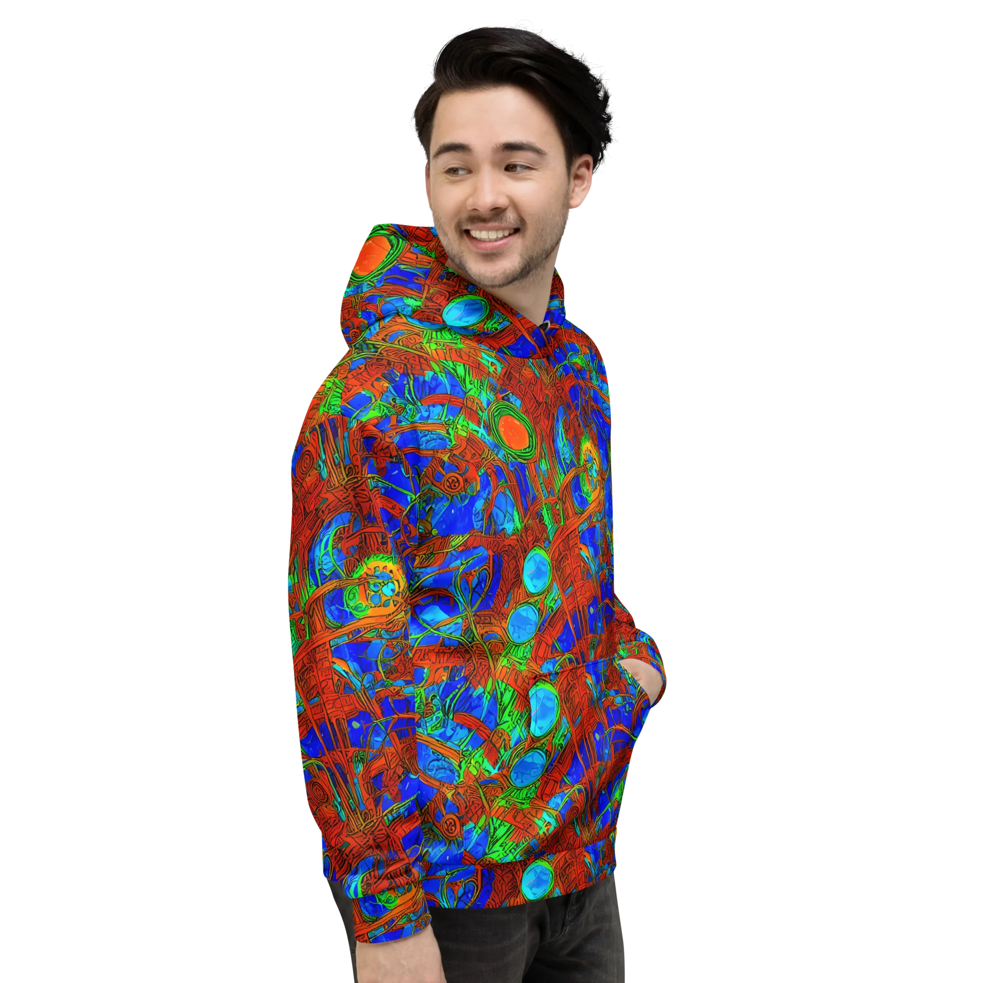 Neon Relic on Hoodie — Right
