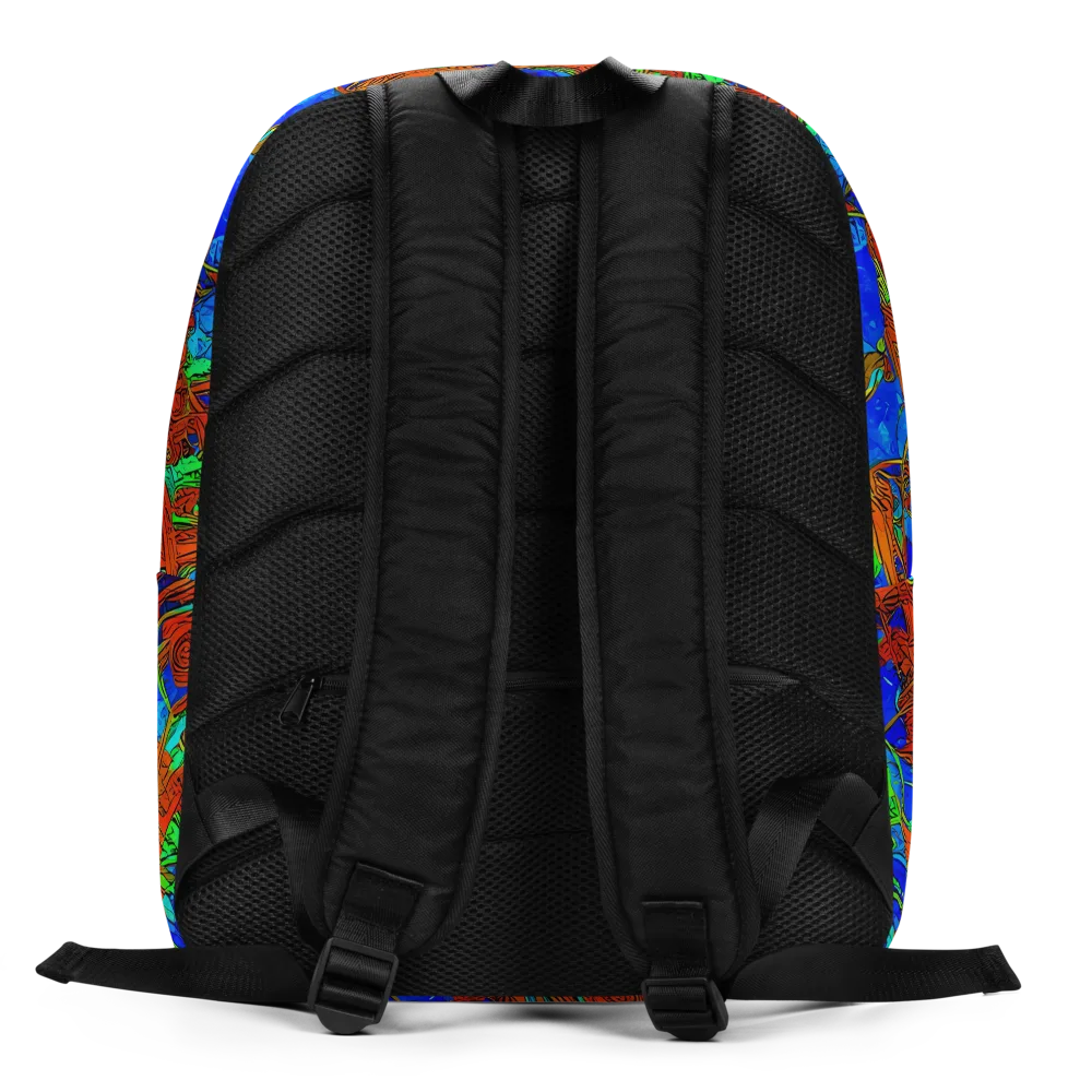 Neon Relic on Minimalist Backpack — Back