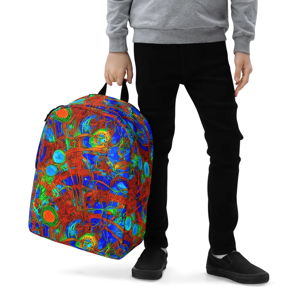 Neon Relic on Minimalist Backpack — Zoomed-in