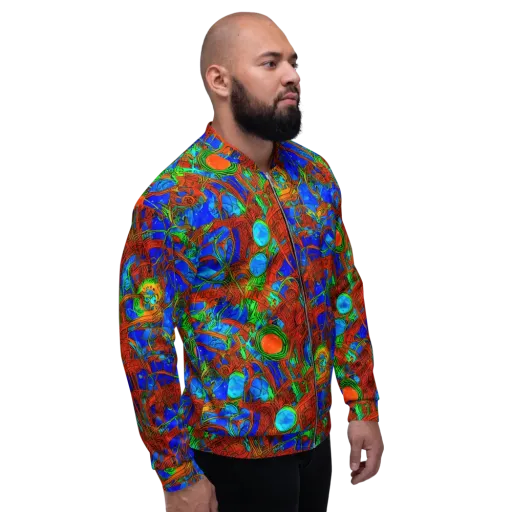 Neon Relic on a Bomber Jacket