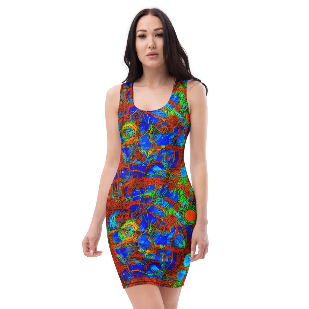 Neon Relic on Bodycon Dress — Front