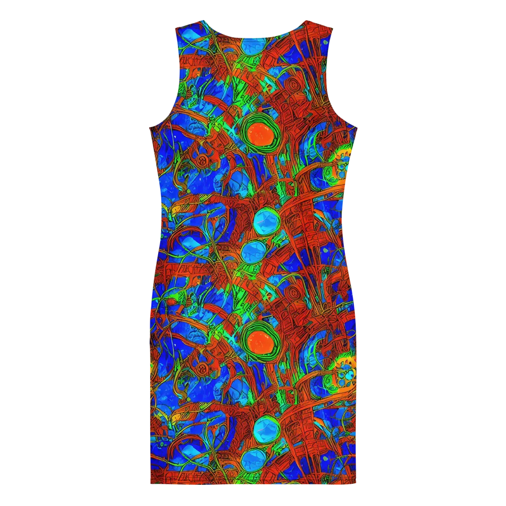 Neon Relic on Bodycon Dress — Back