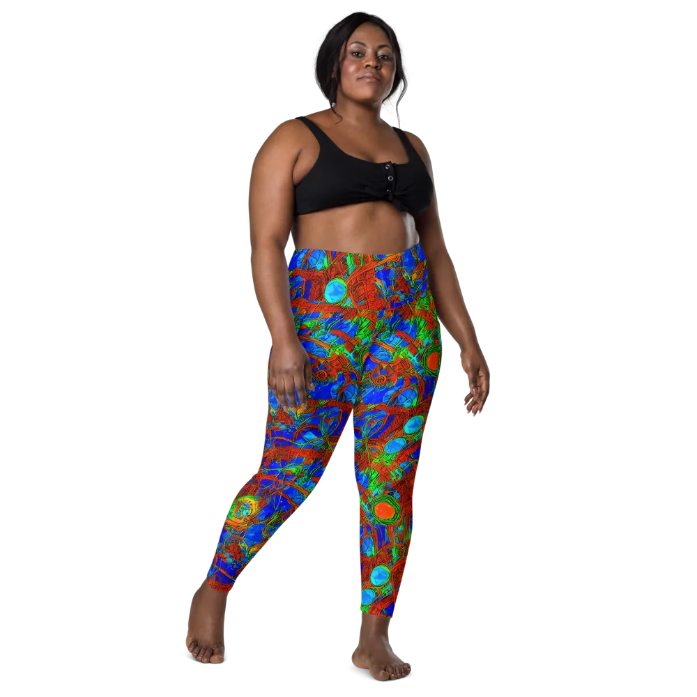 Neon Relic on Leggings with Pockets — Front