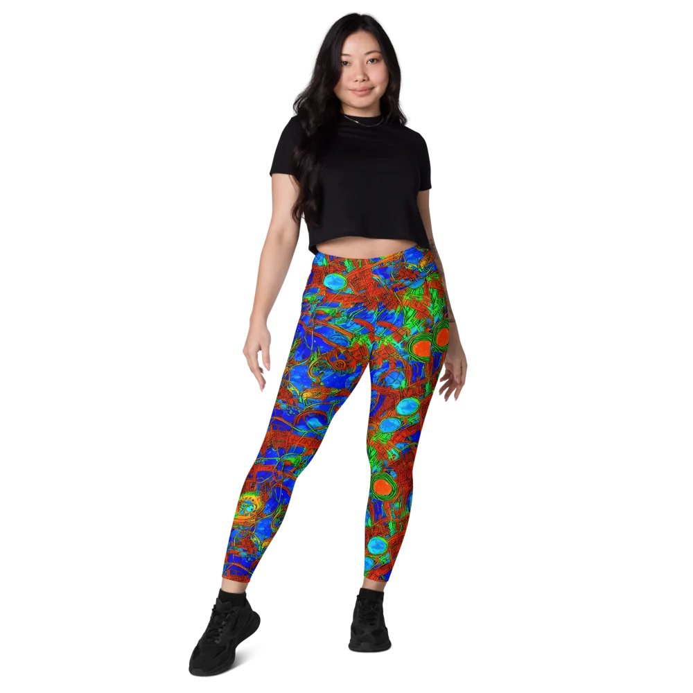 Neon Relic on Leggings with Pockets — Front