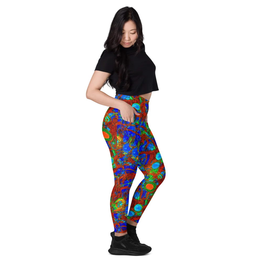 Neon Relic on Leggings with Pockets — Right