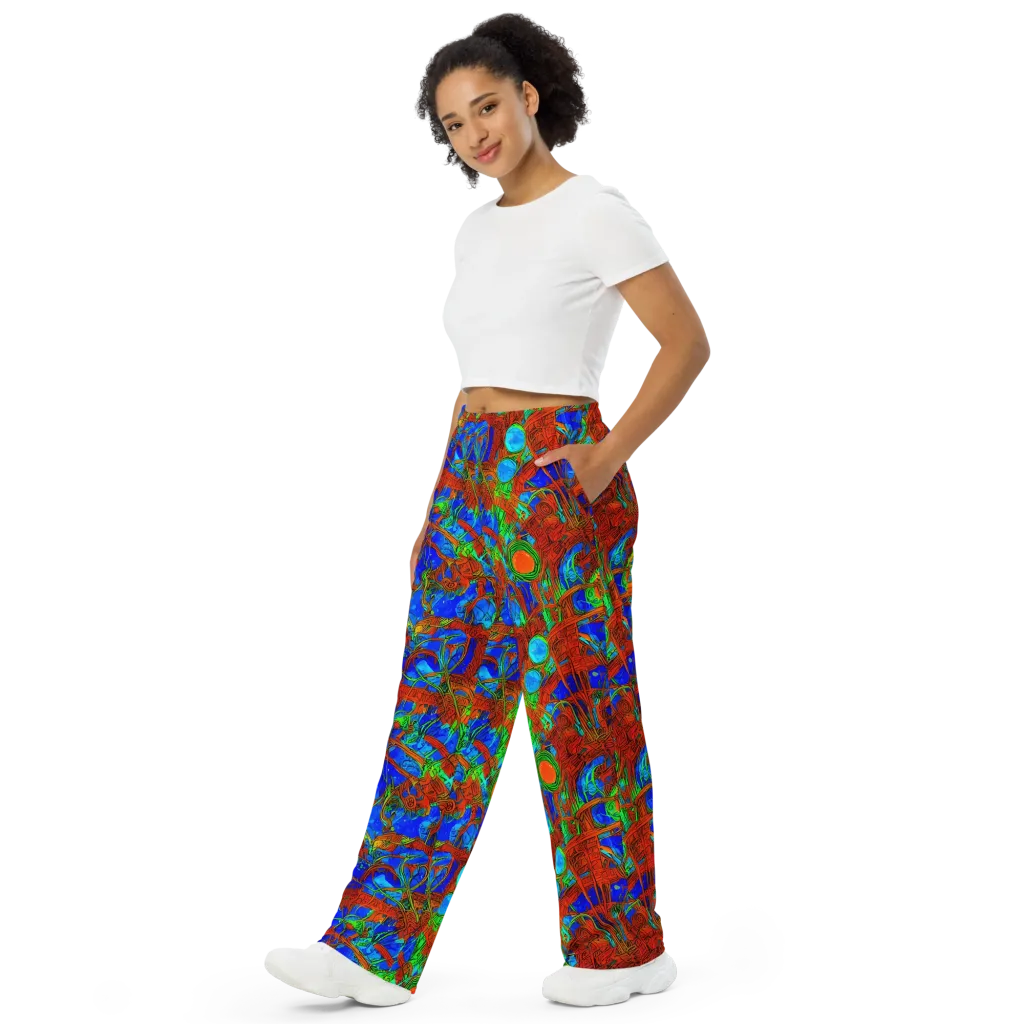 Neon Relic on Wide-Leg Pants — Left Front