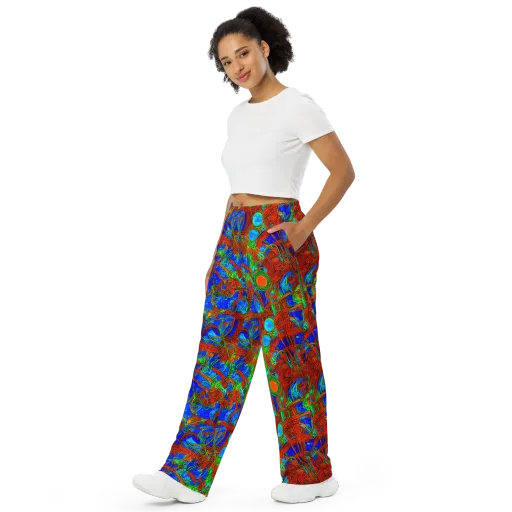 Neon Relic on a Wide-Leg Pants