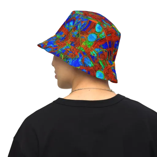 Neon Relic on a Reversible Bucket Hat