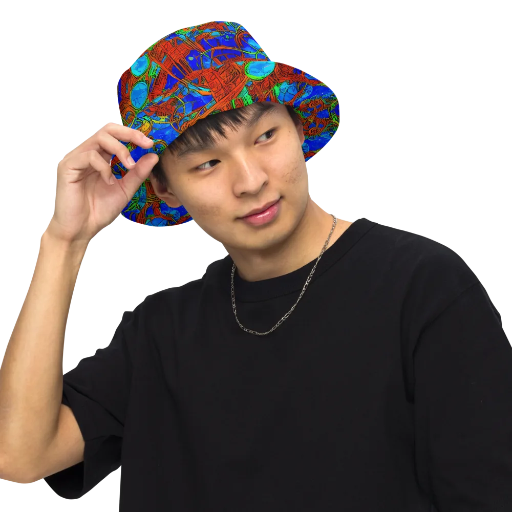 Neon Relic on Reversible Bucket Hat — Front Inside