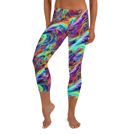 Neon Maelstrom on a Capri Leggings