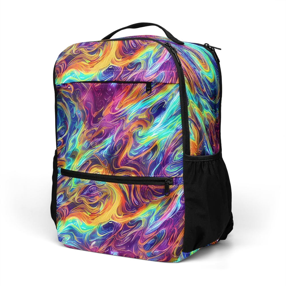 Neon Maelstrom on Utility Backpack — Left Front