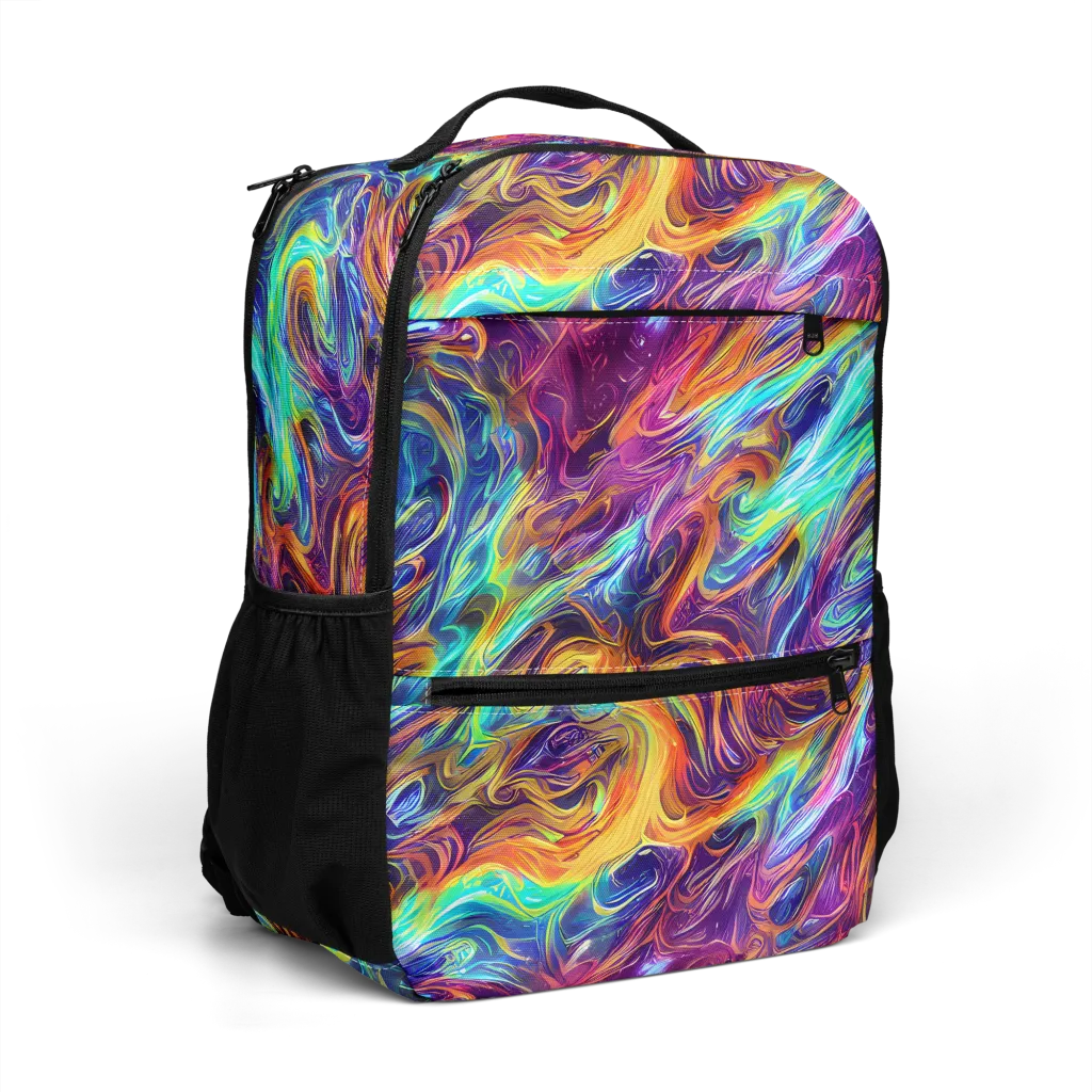 Neon Maelstrom on Utility Backpack — Right Front