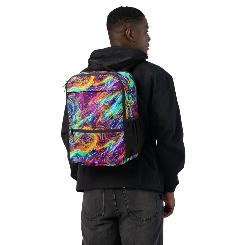 Neon Maelstrom on Utility Backpack — Back