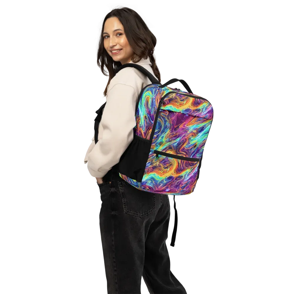 Neon Maelstrom on Utility Backpack — Back