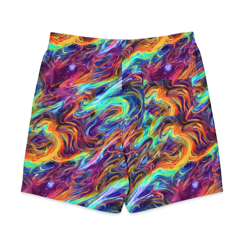 Neon Maelstrom on Men's Board Shorts — Back