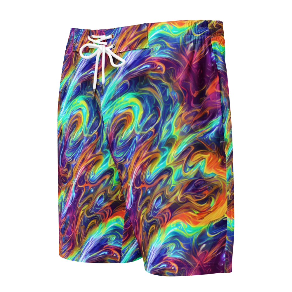 Neon Maelstrom on Men's Board Shorts — Front