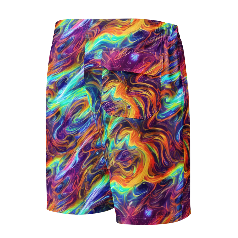 Neon Maelstrom on Men's Board Shorts — Back