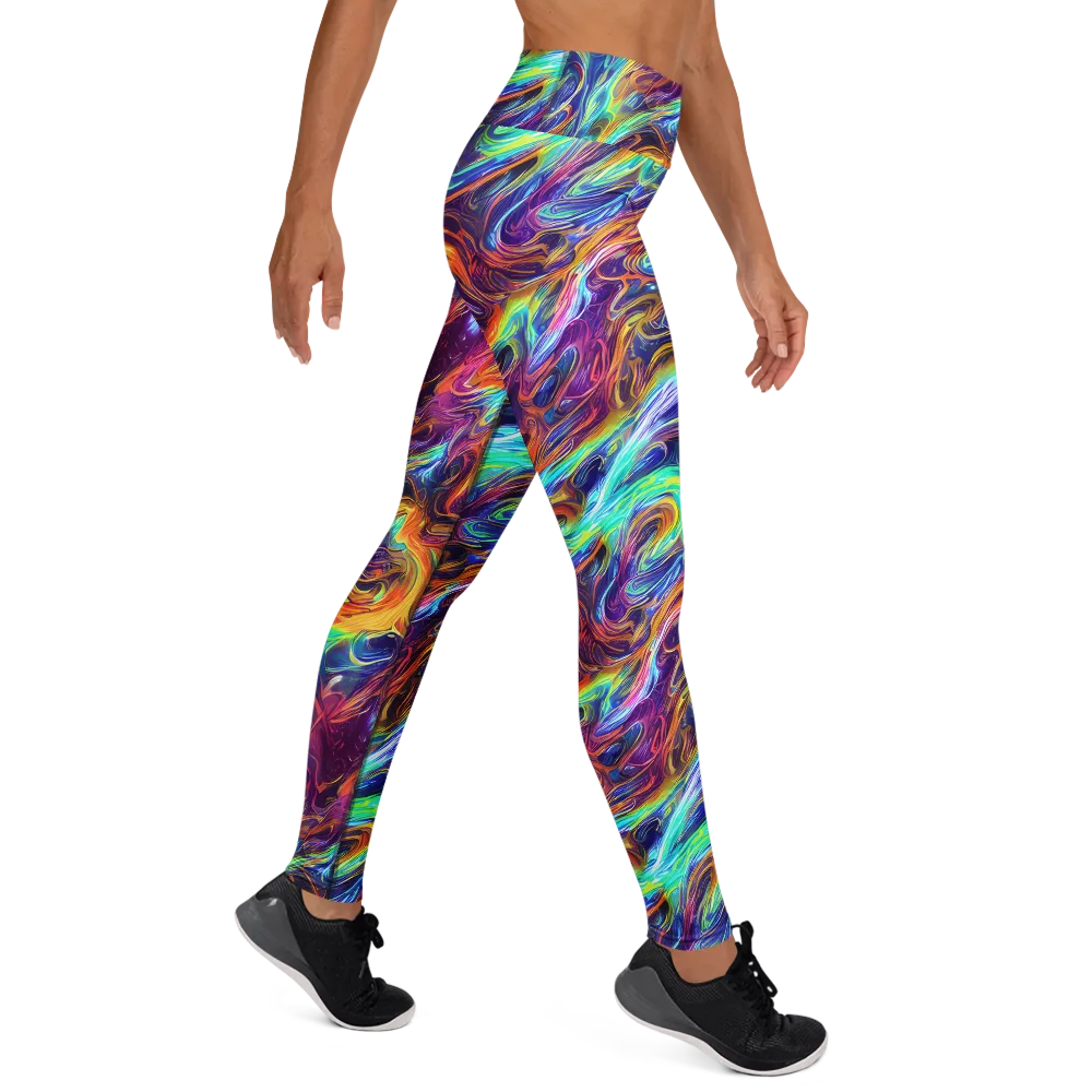 Neon Maelstrom on Yoga Leggings — Right