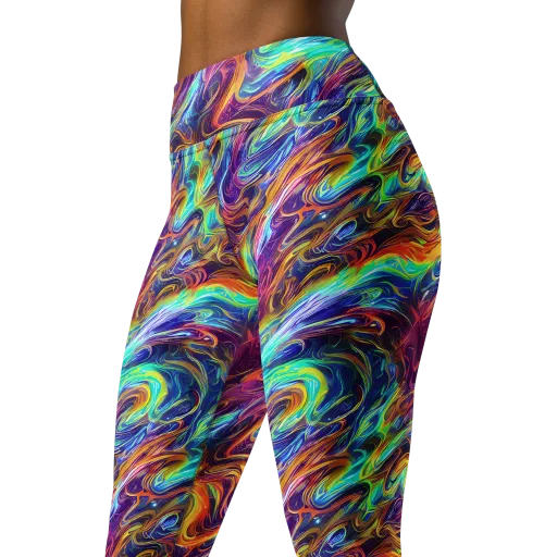 Neon Maelstrom on a Yoga Leggings