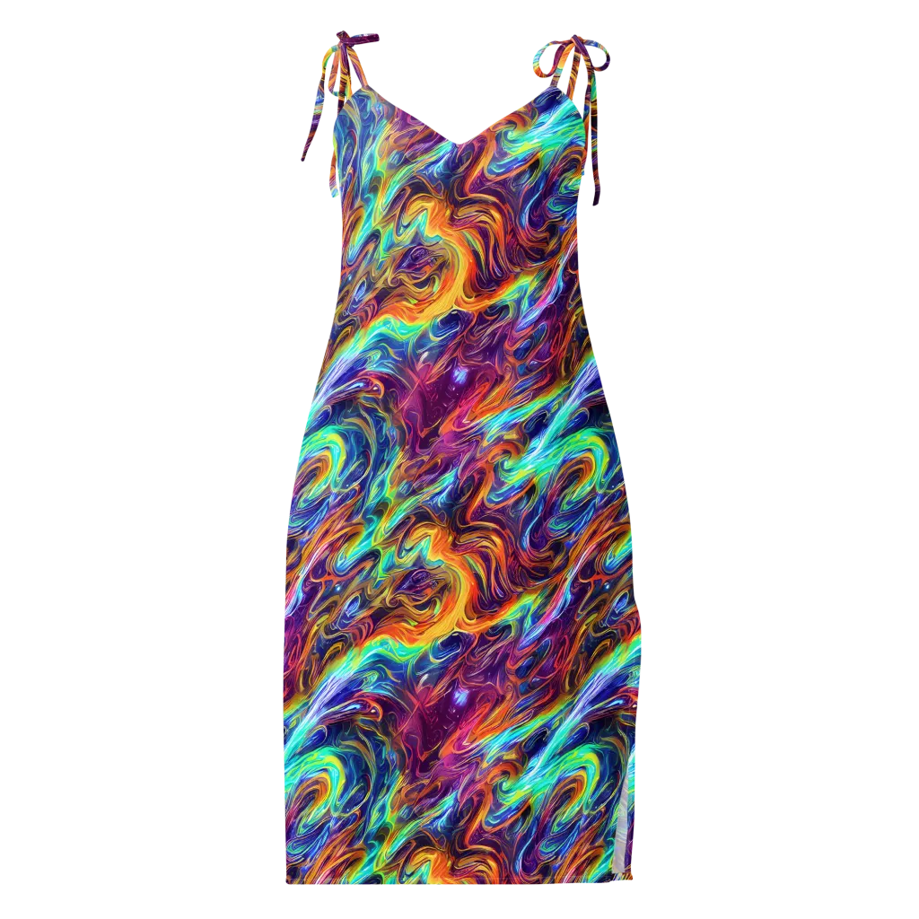 Neon Maelstrom on Slip Dress — Front