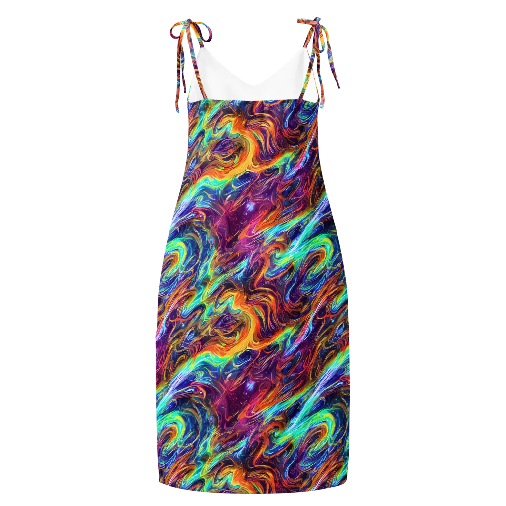 Neon Maelstrom on Slip Dress — Back